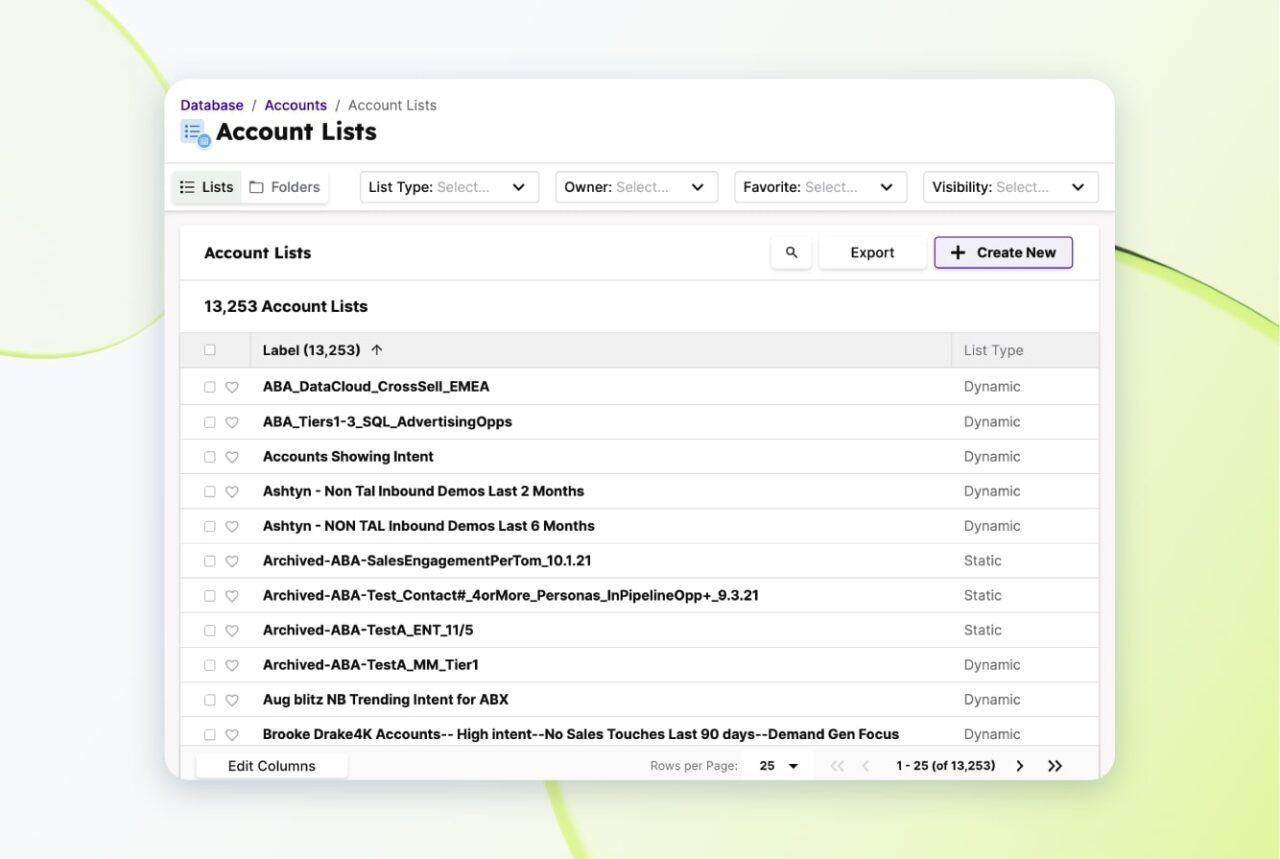 Build an Account List